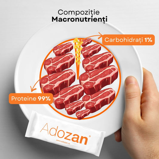 Pudră Proteică Termostabilă Adozan Protein+Hot Fără Aromă (99% Proteină) - Pungă 1 kg