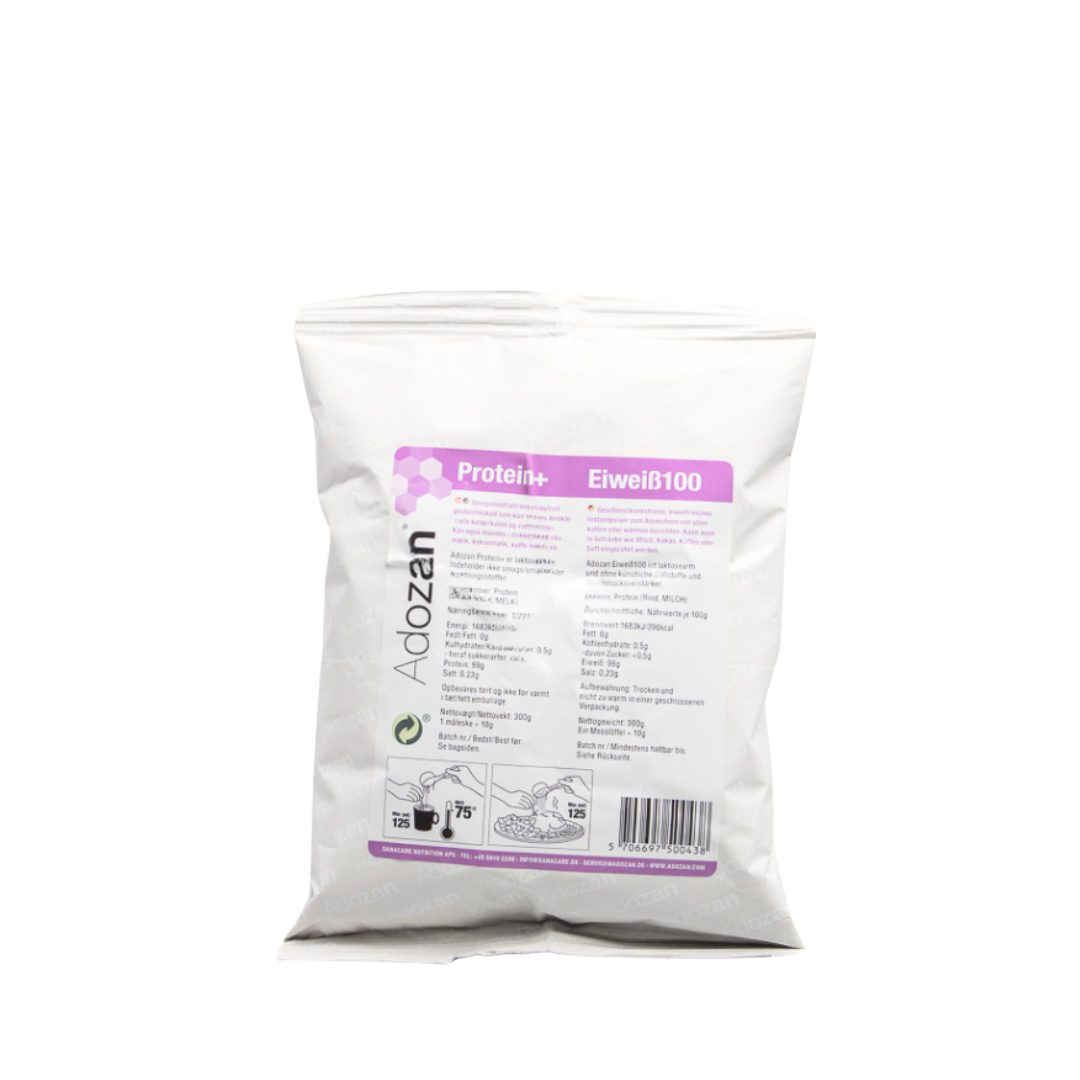 Pudră Proteică Adozan Protein+ Fără Aromă (99% Proteină Pură) - Pungă 300 g