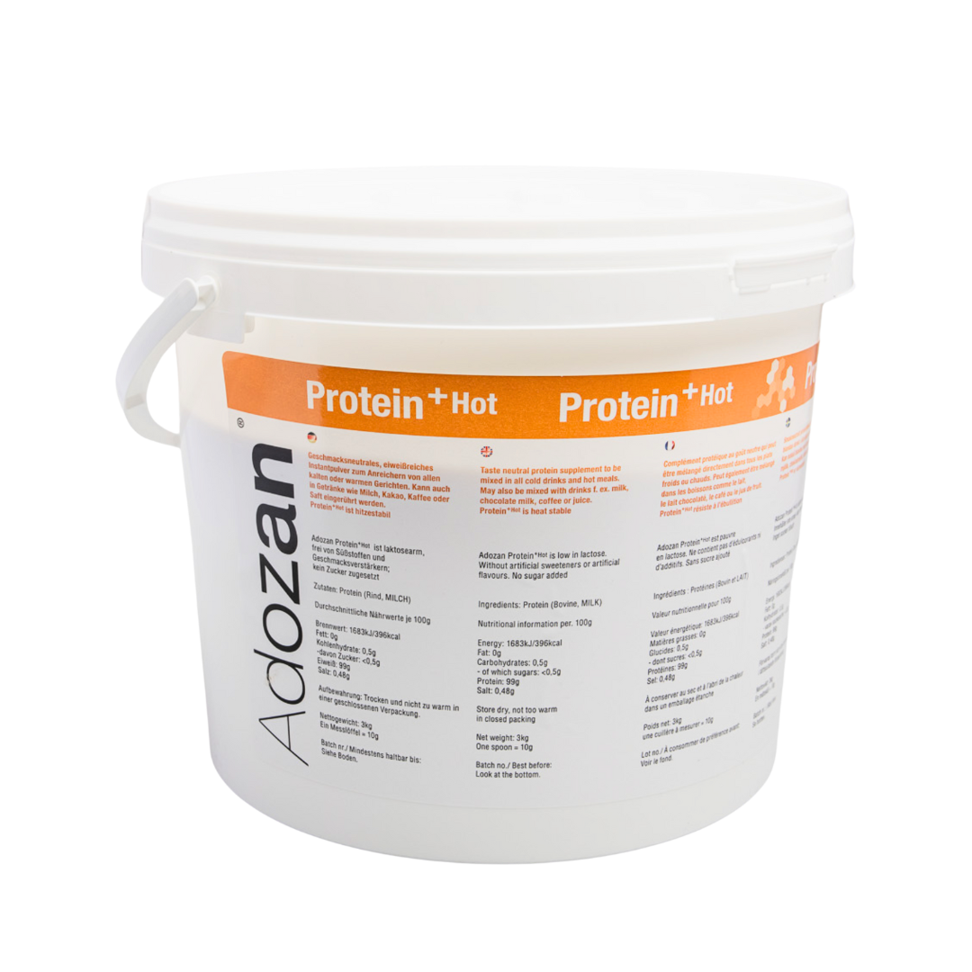 Pudră Proteică Termostabilă Adozan Protein+Hot Fără Aromă (99% Proteină) - 3 kg