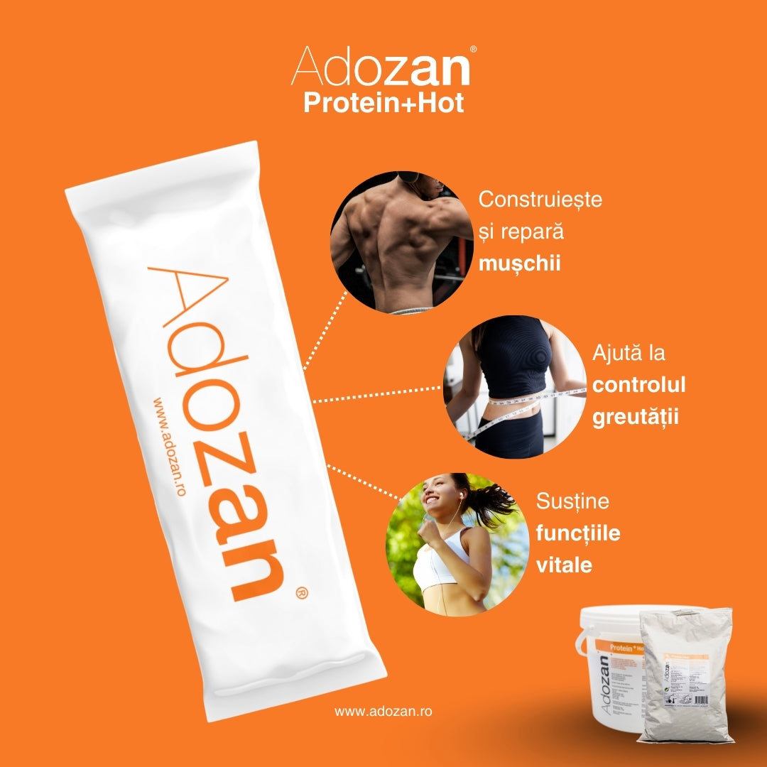 Pudră Proteică Termostabilă Adozan Protein+Hot Fără Aromă (99% Proteină) - 3 kg