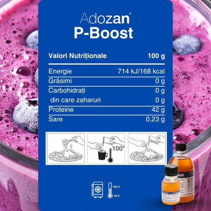 Proteină Lichidă Termostabilă P-Boost Fără Aromă - Flacon 60/500ml