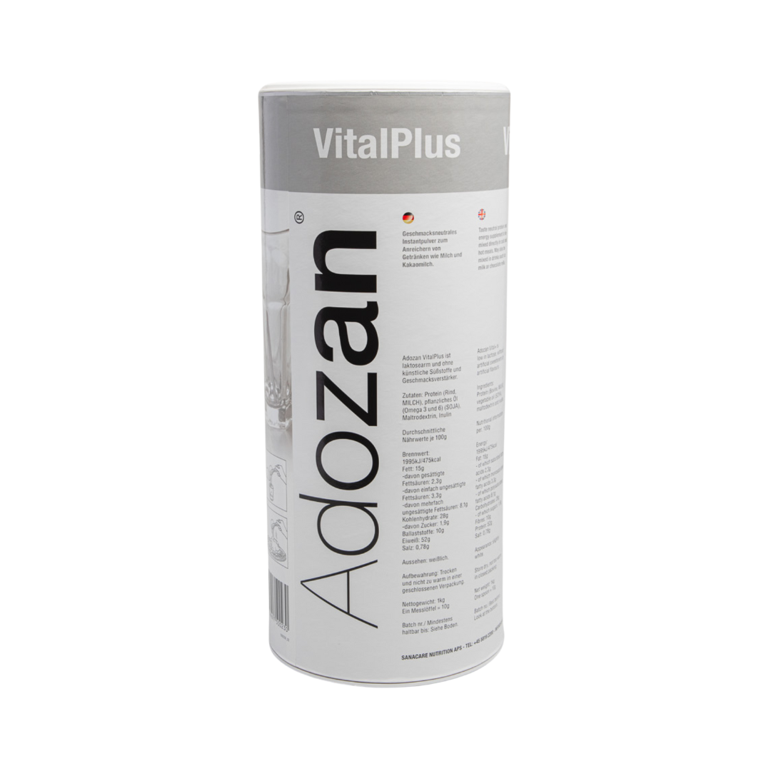 Pudră Nutritivă Completă Adozan Vital+ cu Fibre și Proteine ​​(Gust Neutru) - 1 kg