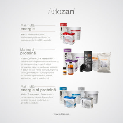 Pudră Proteică Adozan Fit+ Fără Aromă cu Creatină (97% Proteină) - 1 kg