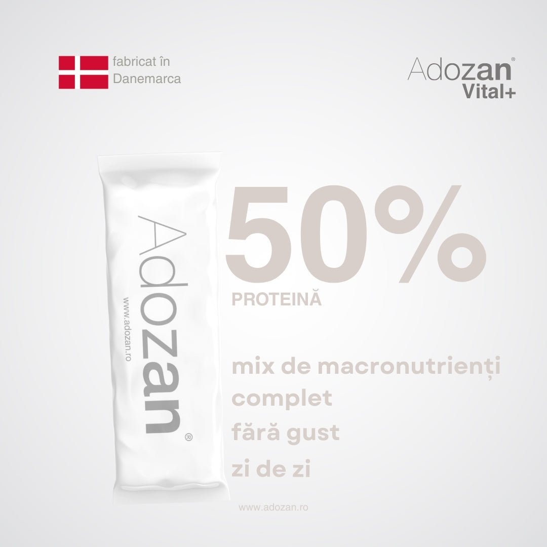 Pudră Nutritivă Completă Adozan Vital+ cu Fibre și Proteine ​​(Gust Neutru) - 3 kg