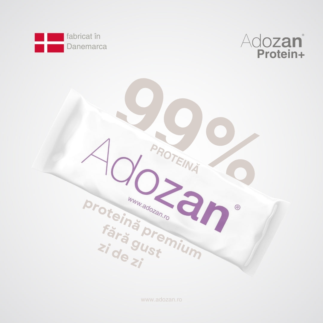 Pudră Proteică Adozan Protein+ Fără Aromă (99% Proteină Pură) - Pungă 1 kg