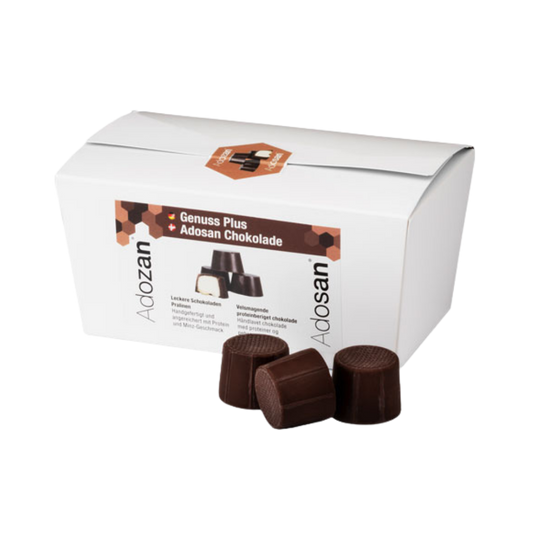 Ciocolată Adozan Chocolate+ cu Mentă (Proteină + Energie) — Cutie 250g (28 buc)