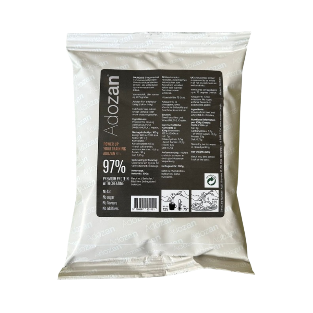 Pudră Proteică Adozan Fit+ Fără Aromă cu Creatină (97% Proteină) - 300 g