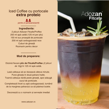 Cafea Instant Proteică Adozan Fitcafe (7 g Proteină/Plic)— Plic 10 g